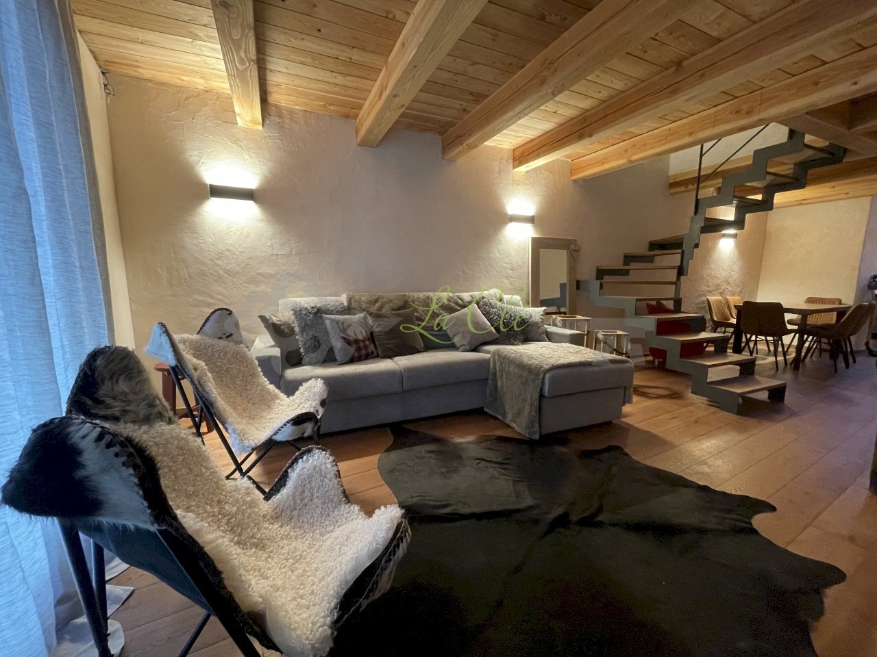 AFFITTO COURMAYEUR: zona giorno - Trilocale Via Roma 47, Courmayeur - foto 1