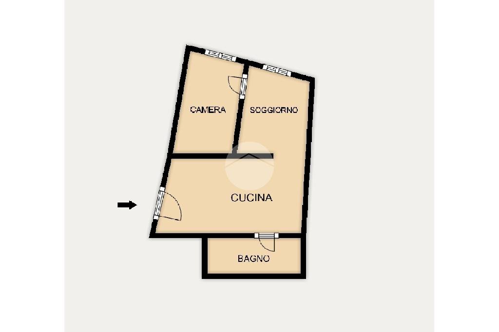 Two-room apartment Via Giuseppe Cesio, Altare - floor plans 1