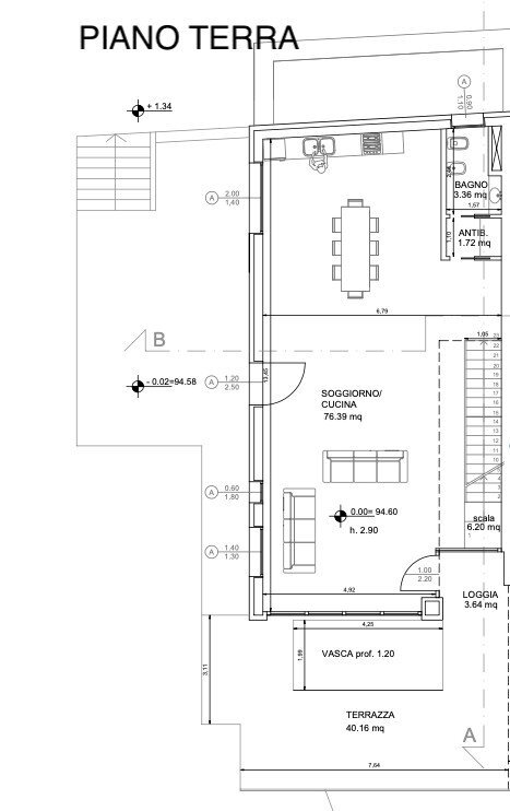 Villa Bologna (zona Colli) - planimetria 1