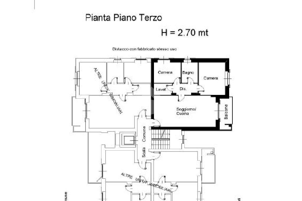 Four-room apartment Via Berruti, Chivasso - floor plans 1