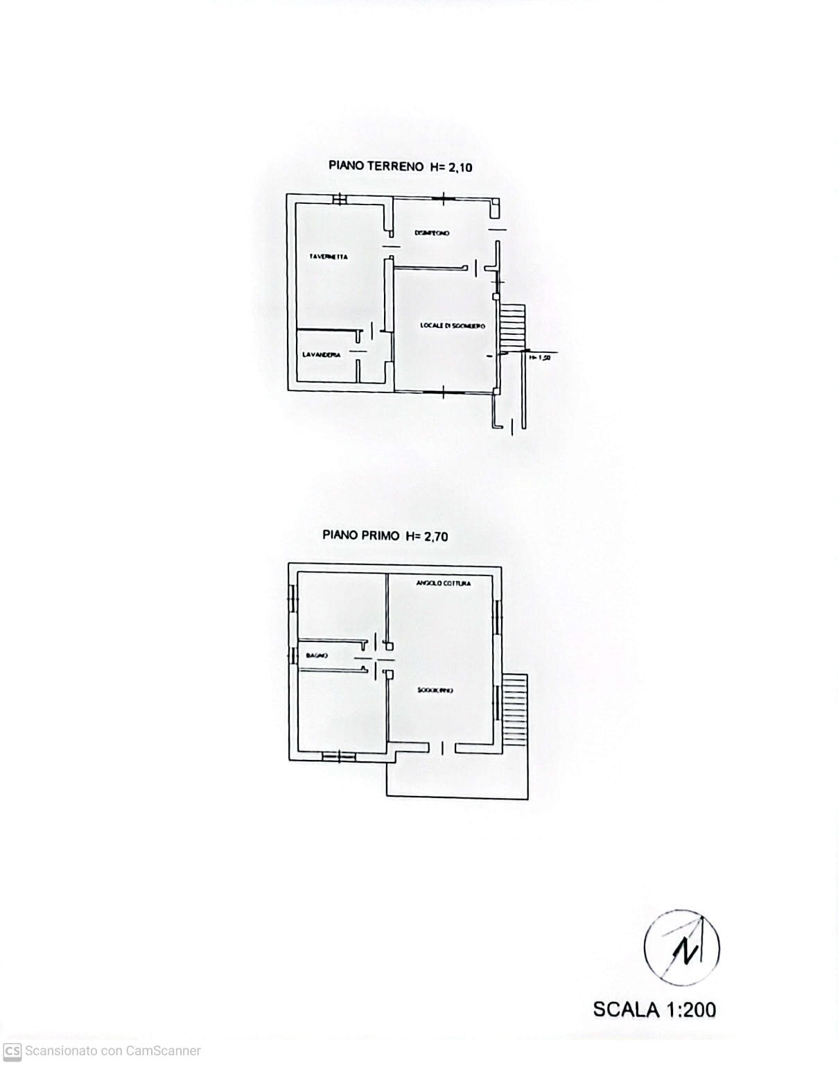 Casa semi indipendente Via Ruscassi, 30, Bagnolo Piemonte - planimetria 1