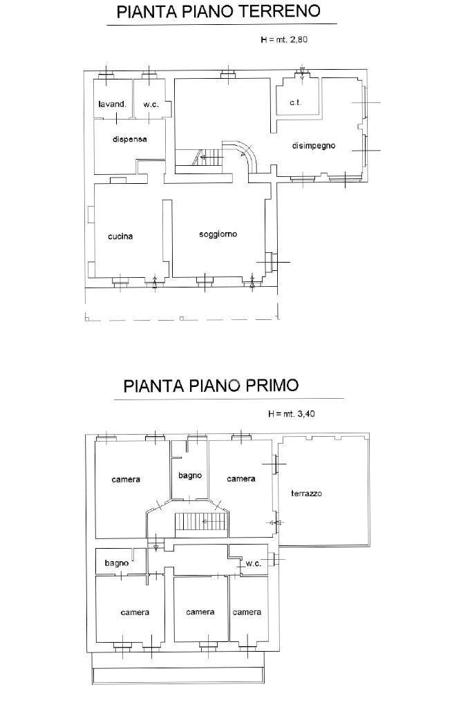 Rustico Strada tetti canape, Pecetto Torinese - planimetria 1
