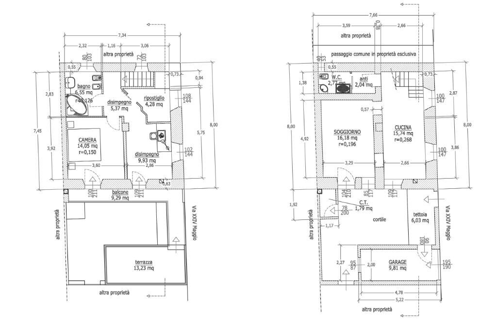 Semi-detached house Via XXIV Maggio, Volvera - floor plans 1