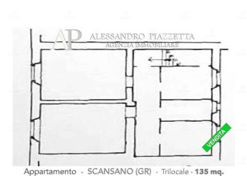 Planimetria - Trilocale Scansano - foto 4