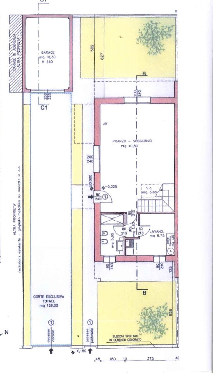 Three-family Villa Ferrara - floor plans 1