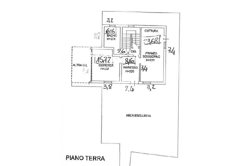 Independent house Via San Martin Carano, Mirandola - floor plans 1