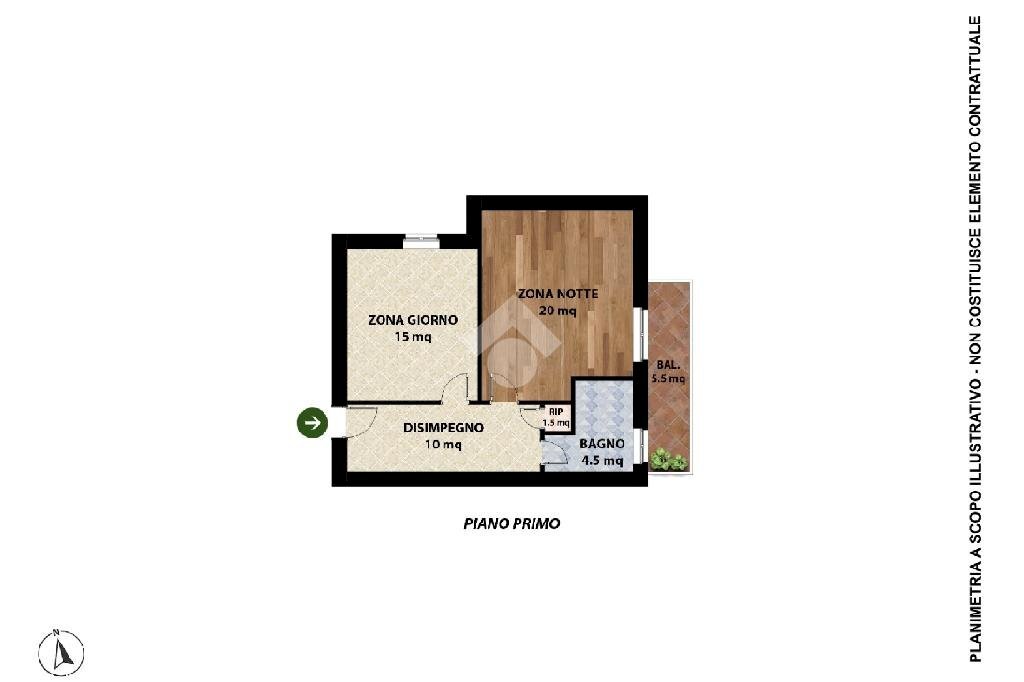 Bilocale Via Forte San Michele, Luserna San Giovanni - planimetria 1