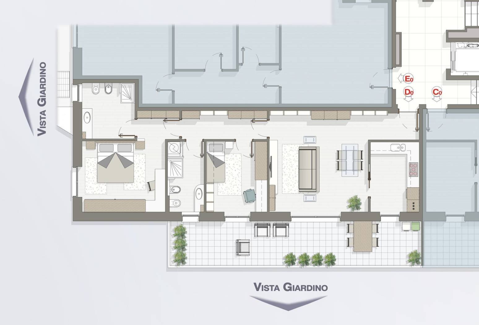 Trilocale via 24 Maggio, 51, San Vittore Olona - planimetria 1