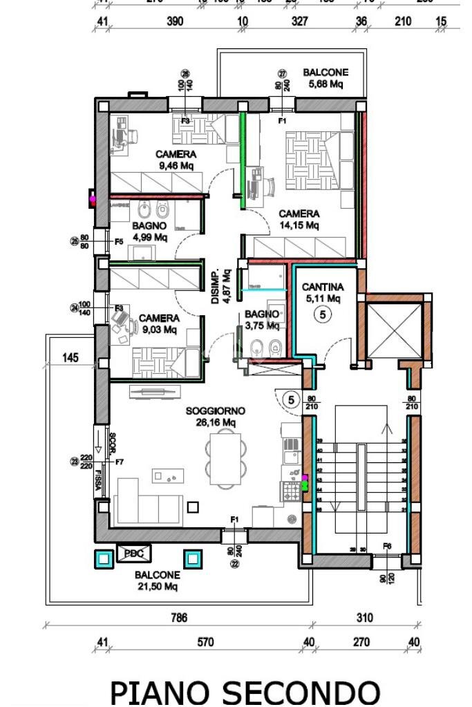 Quadrilocale Via Circonvallazione Sud, Valsamoggia (zona San Lazzaro) - planimetria 1