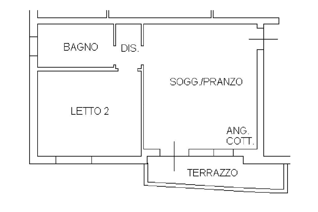 Bilocale Via case popolari, Mirandola - planimetria 1