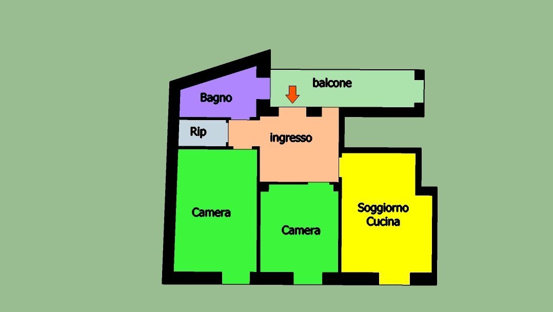 Attic via Roma, 109, Pino Torinese - floor plans 1