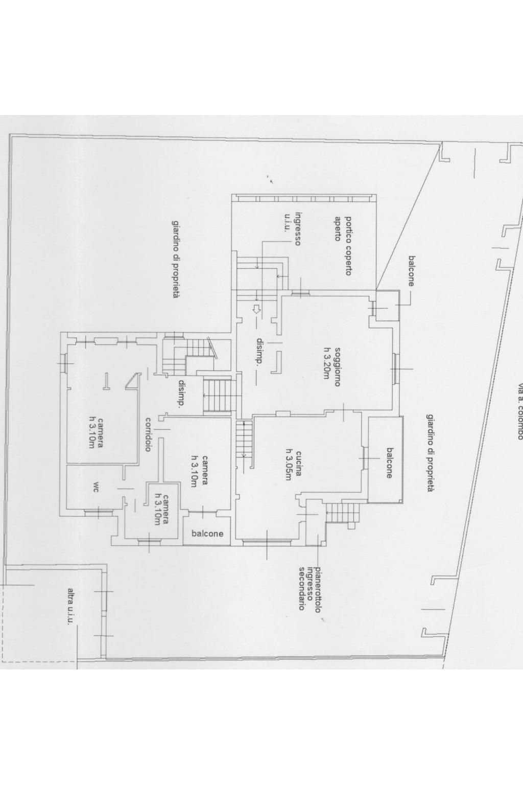 Villa via Ambrogio Colombo, 28, Gorla Minore - planimetria 1