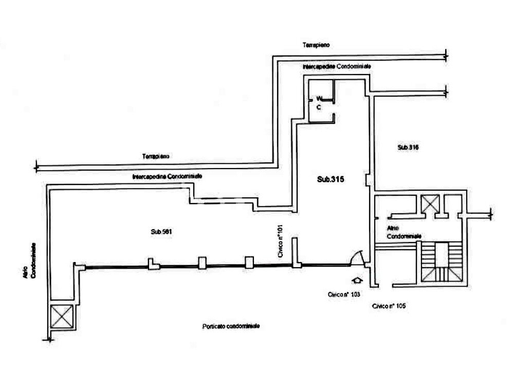 Negozio via Emilio Salgari, Genova (zona Pegli) - planimetria 1