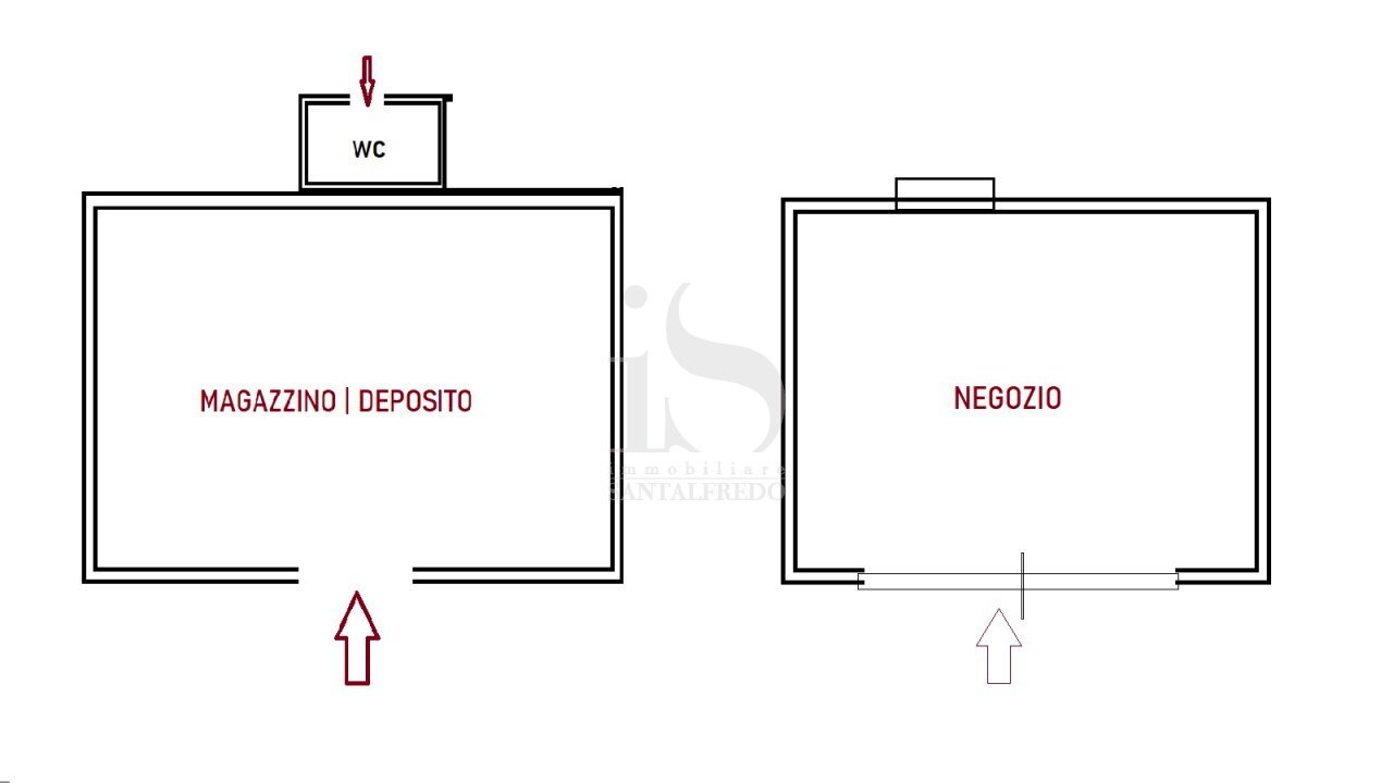 PLANIMETRIA - Shop CORSO BUENOS AIRES, 60, Milano - floor plans 1