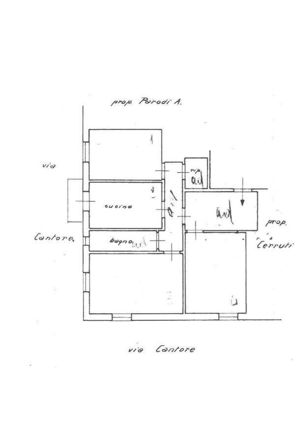 Three-room apartment via Antonio Cantore, 23, Genova (neighborhood Sampierdarena) - floor plans 1
