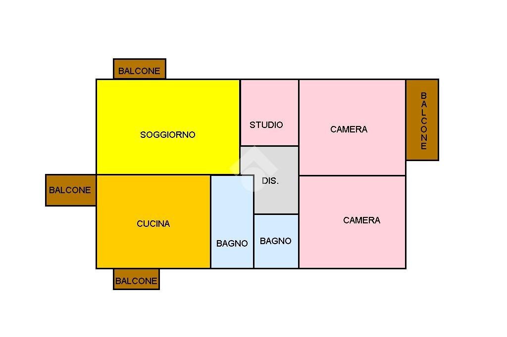 Four-room apartment Via via san paolo, Medicina - floor plans 1