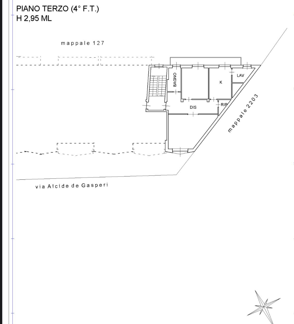 Three-room apartment via Alcide De Gasperi, 27, Bra - floor plans 1