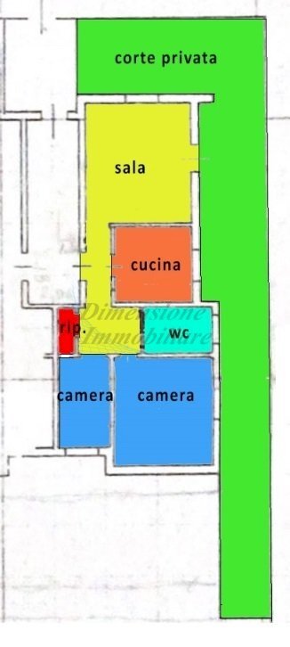 olanimetria capponi.jpg - Quadrilocale Via V. Cuoco, Rosignano Marittimo - planimetria 1