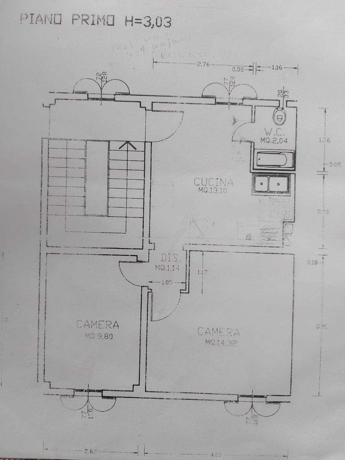 Appartamento via Augusto Aglebert, Bologna (zona Costa Saragozza) - planimetria 1