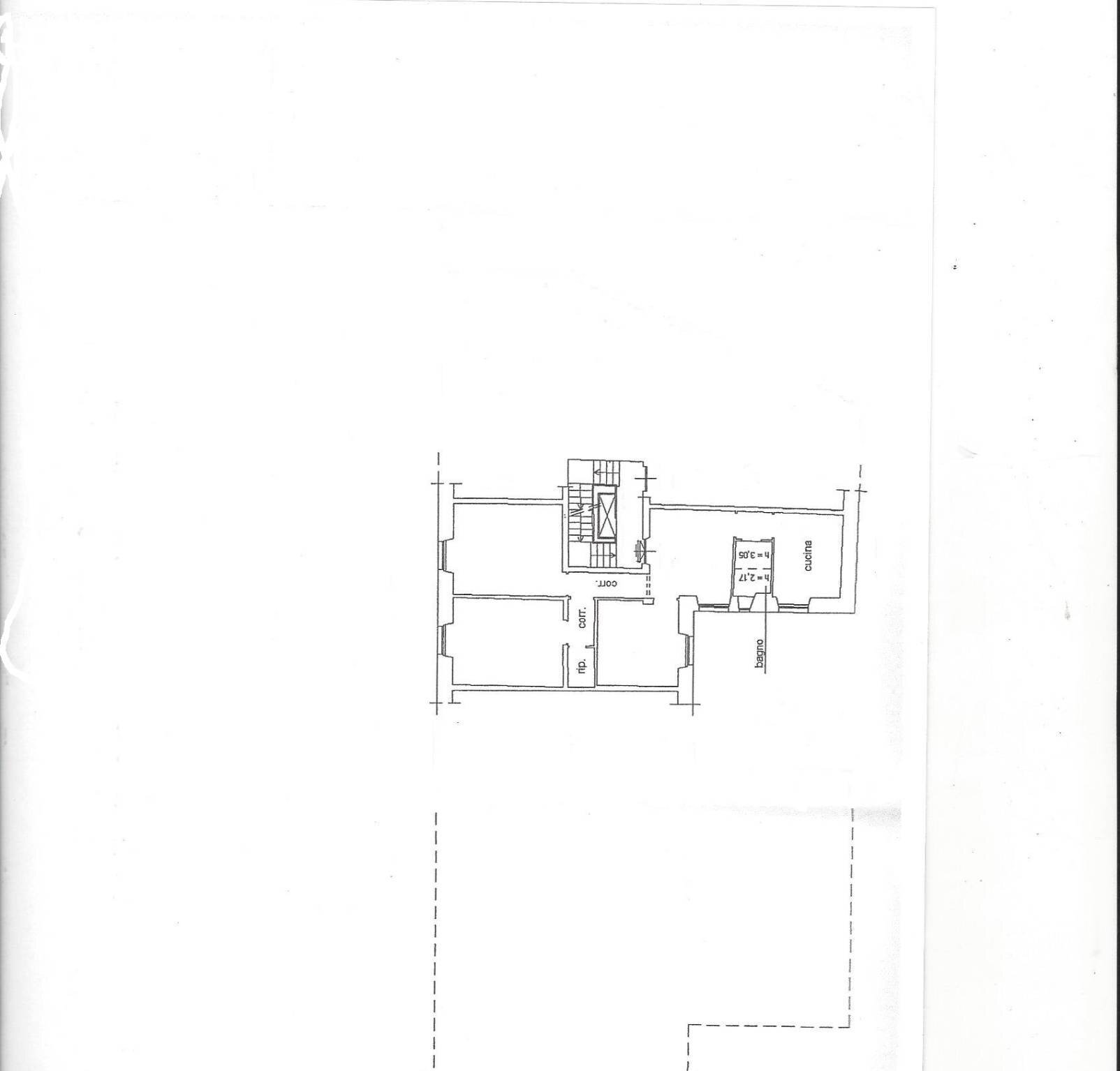 Three-room apartment vico Angelo Raffetto, Genova (neighborhood Sampierdarena) - floor plans 1
