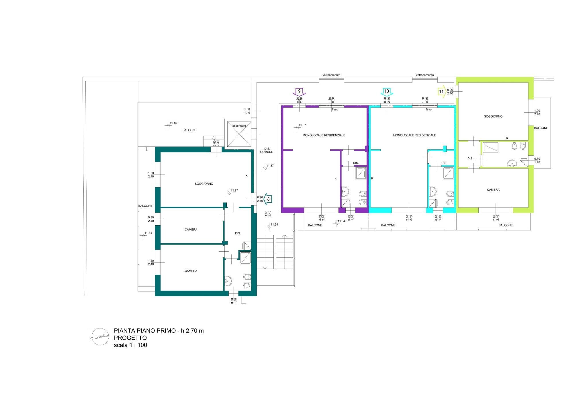 Bilocale viale Luigi Borri, Varese - planimetria 1