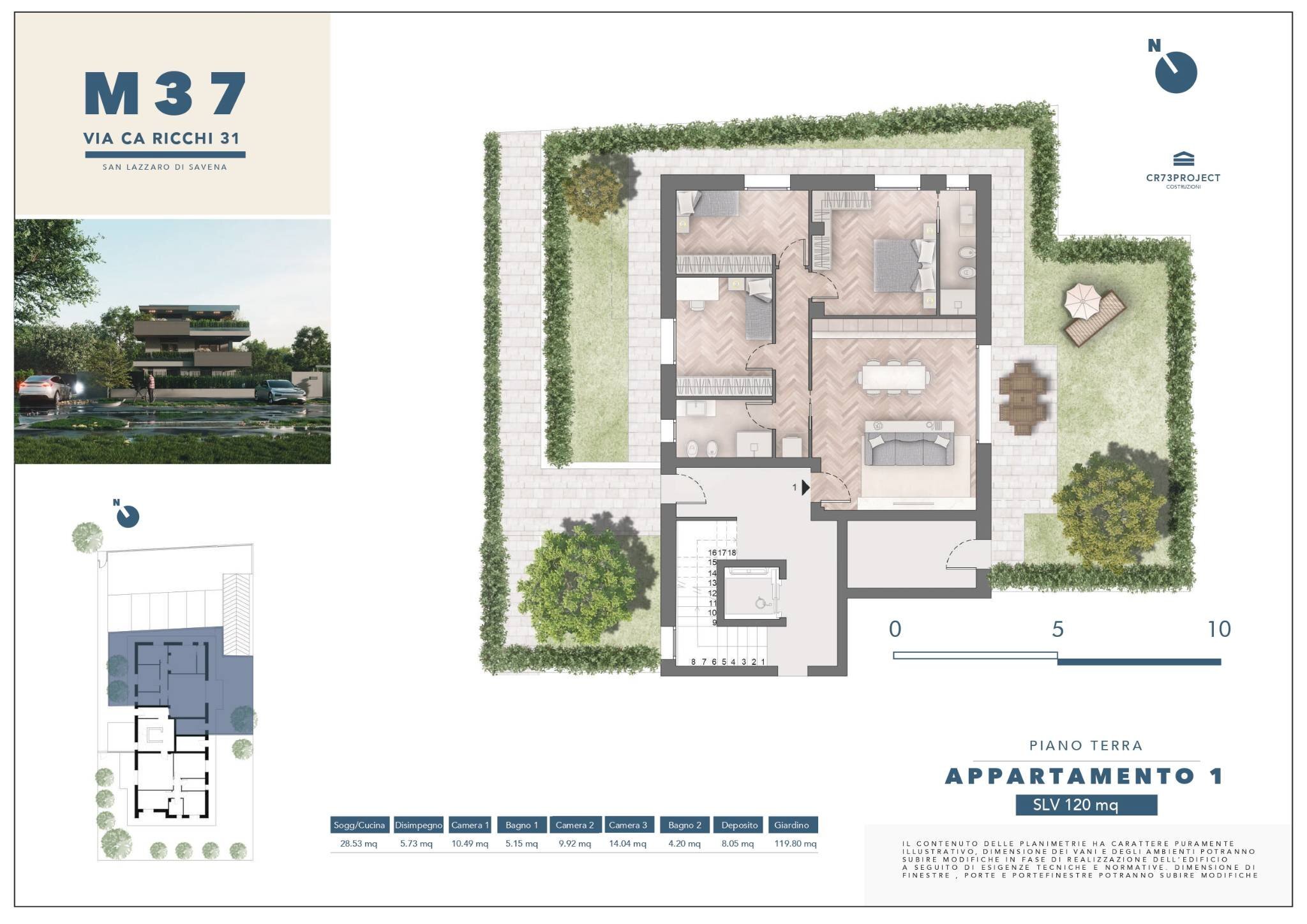 Quadrilocale Via Ca' Ricchi 31, San Lazzaro di Savena - planimetria 1