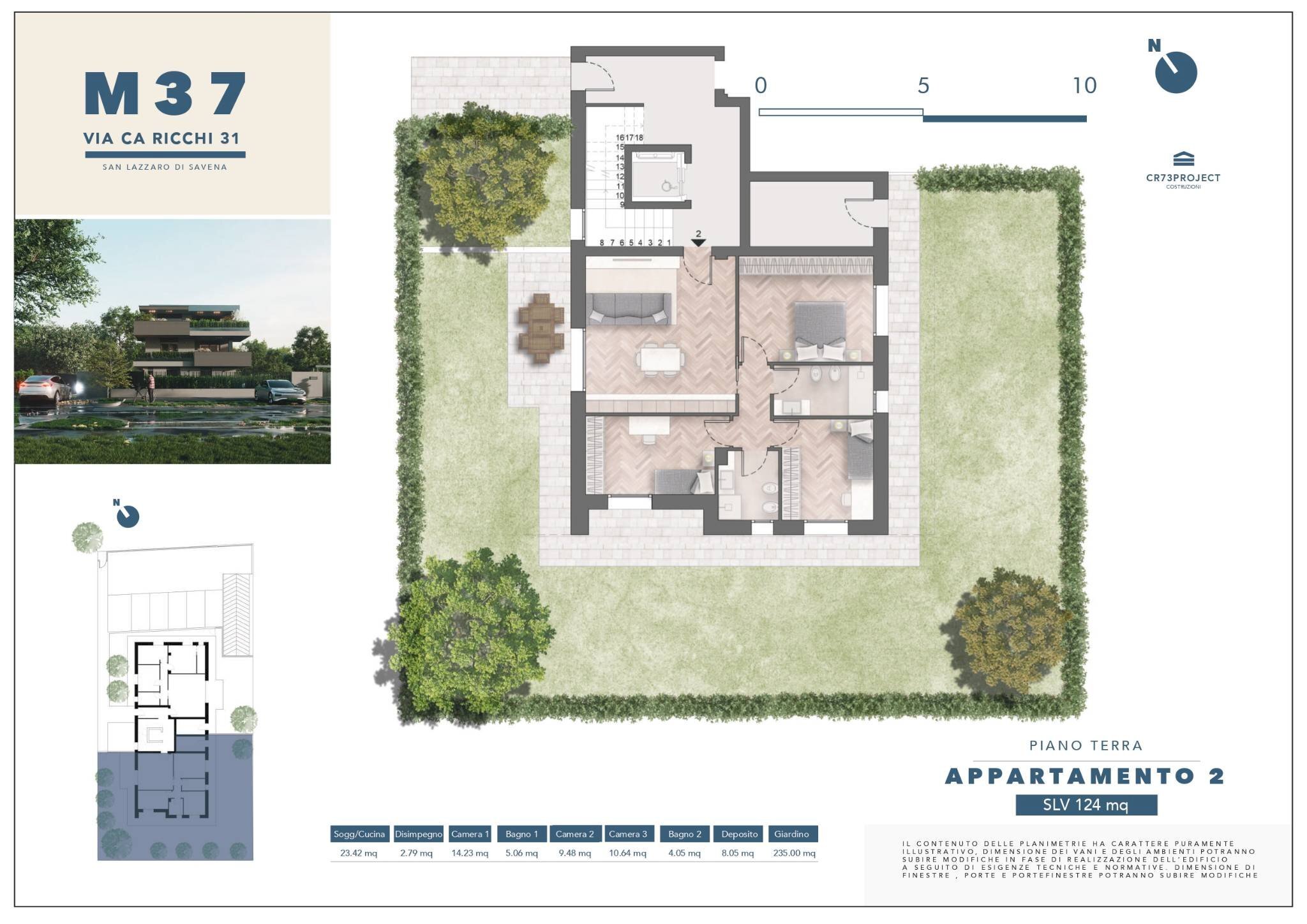 Quadrilocale Via Ca' Ricchi 31, San Lazzaro di Savena - planimetria 1