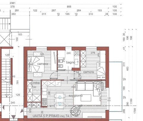 Trilocale via 20 Settembre, 38, Arona - planimetria 1