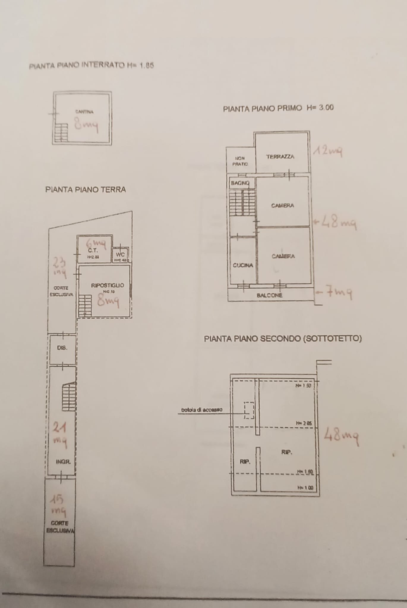 Terratetto - Terracielo via fiume, Cattolica - planimetria 1