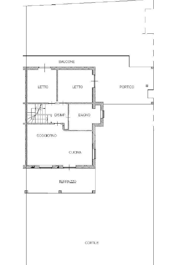 Porzione di casa Str. chiantora, Rivarossa - planimetria 1