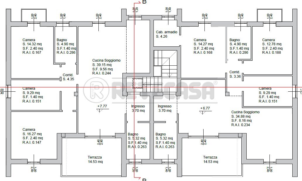 Retecasa_Cornedo - Appartamento Via N. Sauro 55, Trissino - planimetria 1