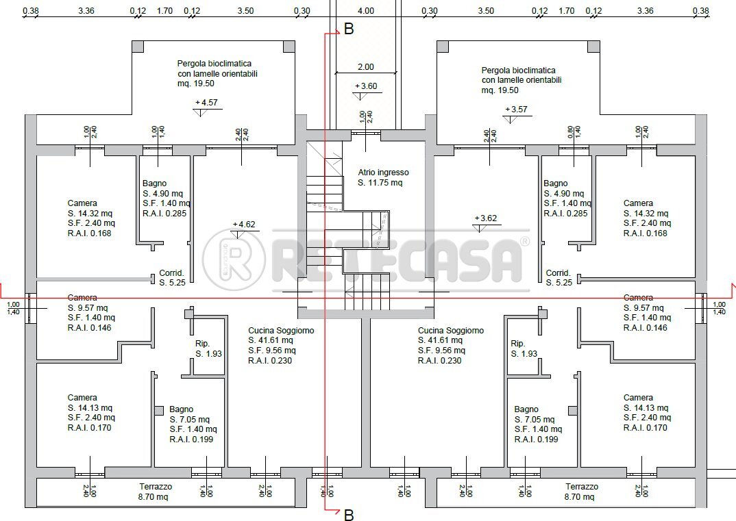 Retecasa_Cornedo - Appartamento Via N. Sauro 55, Trissino - planimetria 1