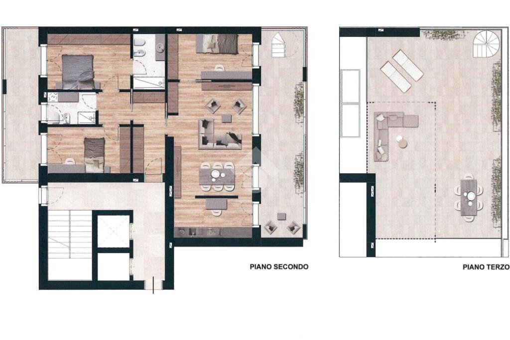 Four-room apartment Via Umbria, Peschiera Borromeo - floor plans 1