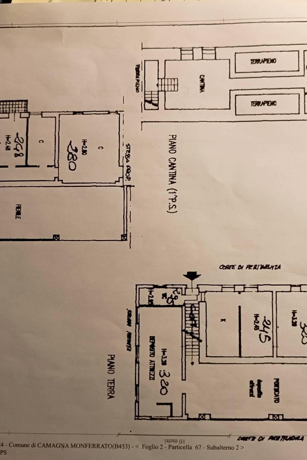 Rustico via Casale, Camagna Monferrato - planimetria 1