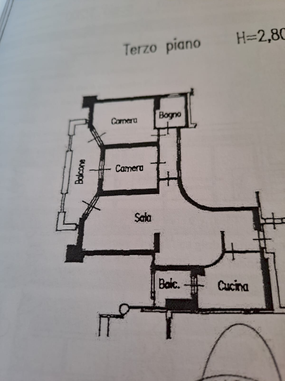 planimetria - Trilocale Via Delle Costellazioni, Modena (zona Villaggio Giardino) - planimetria 1