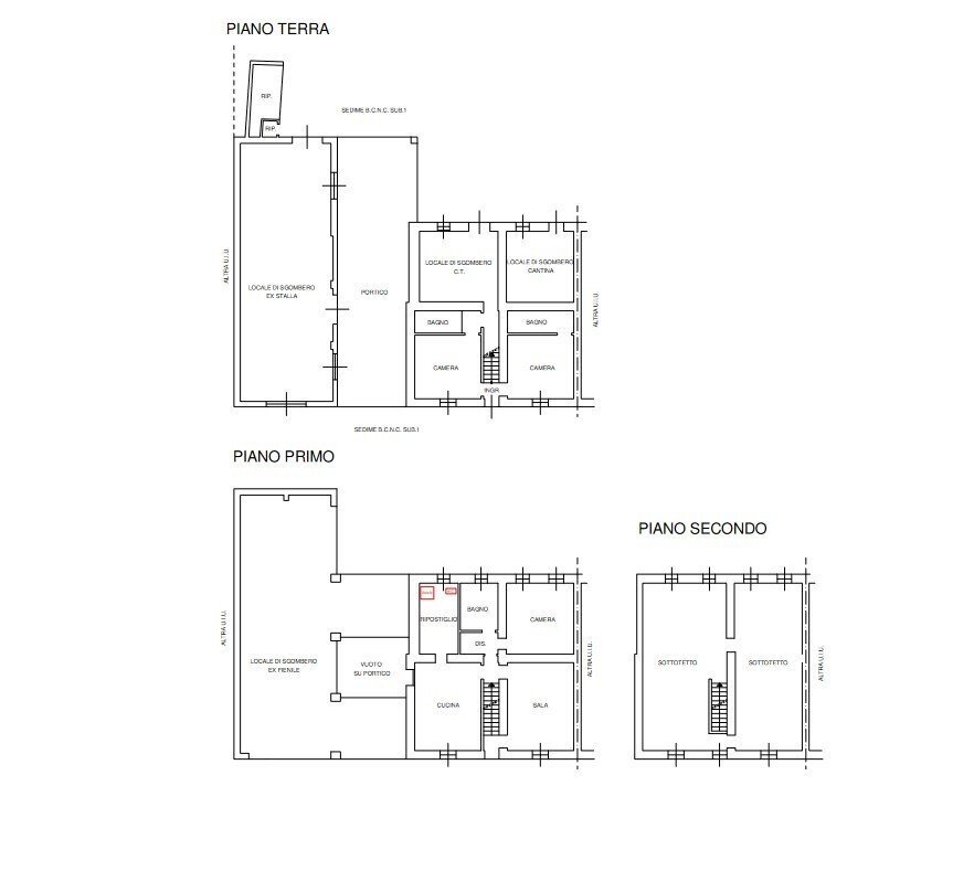 1.jpg - Terratetto - Terracielo all'asta Via Moschina 18, Predosa - planimetria 1