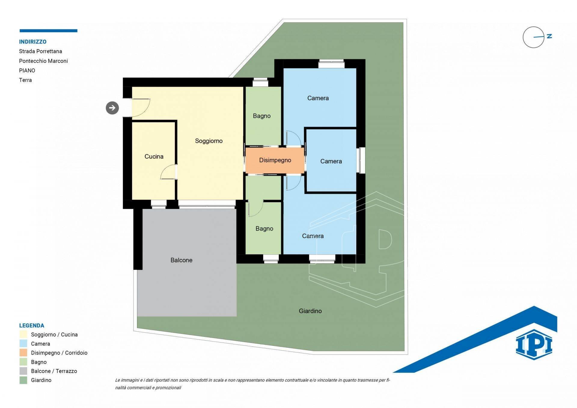 Quadrilocale Via Porrettana, Sasso Marconi - planimetria 1