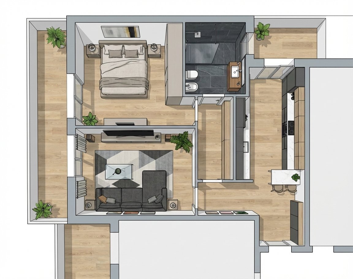 Planimetria 3 D.png - Trilocale Via Giuseppe Garibaldi, Riva Ligure - planimetria 1