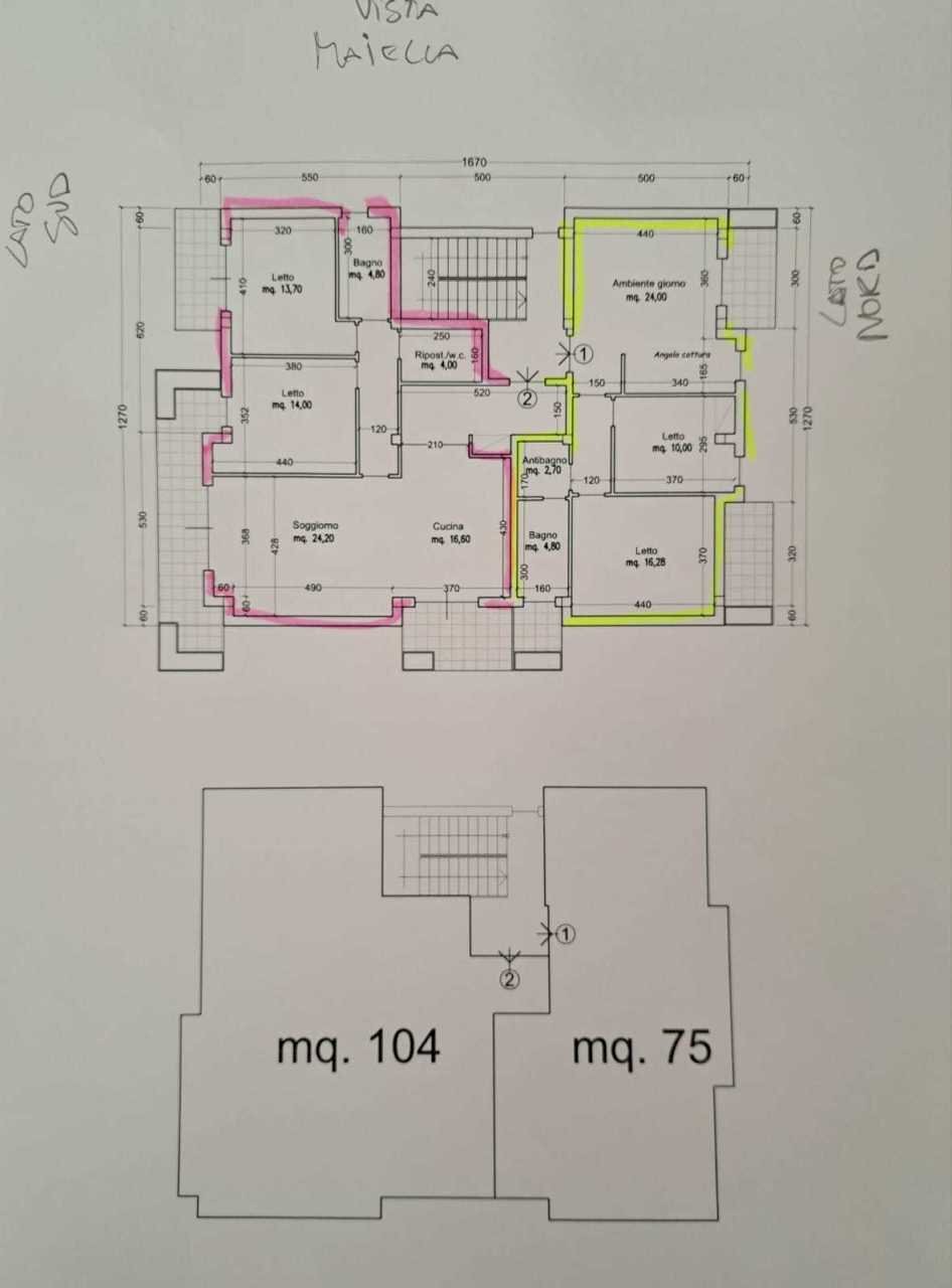 FOTO PIANTINA 2 UNITA\'.jpg - Appartamento Via Teofilo Patini 31, Castel Frentano - foto 2