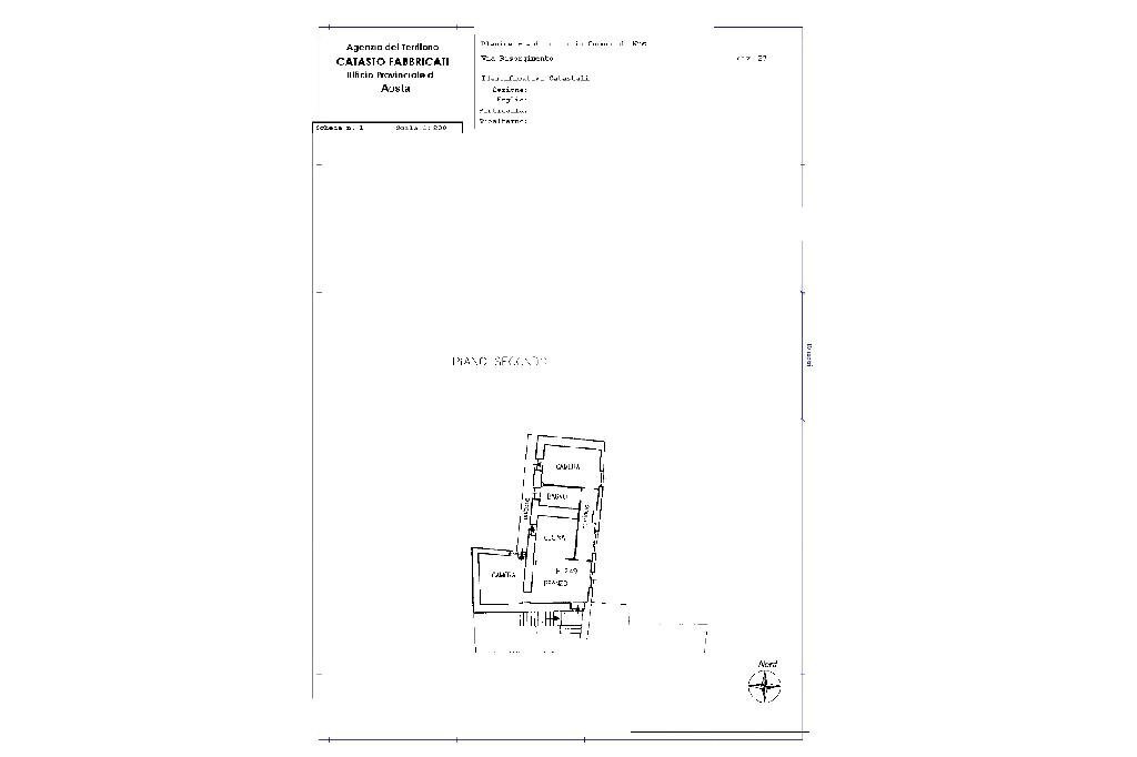 Three-room apartment Via Pierre Antoine Mons. Dauphin, Nus - floor plans 1
