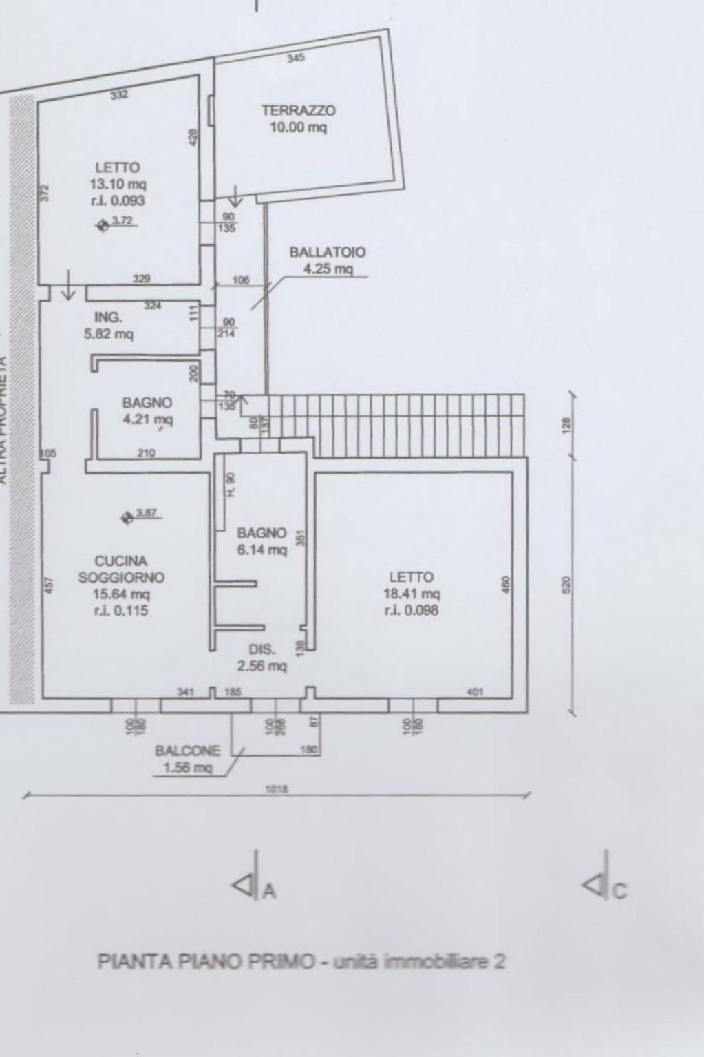 Villa via Belfiore, Ravenna - planimetria 1