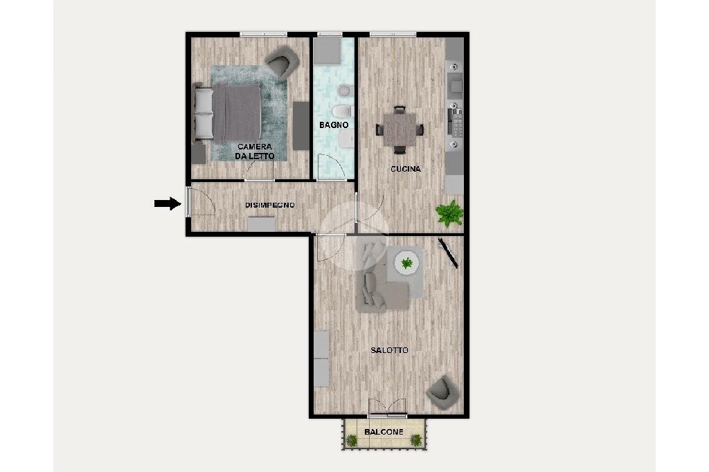 Trilocale Salita Piazza D'Armi, Imperia - planimetria 1