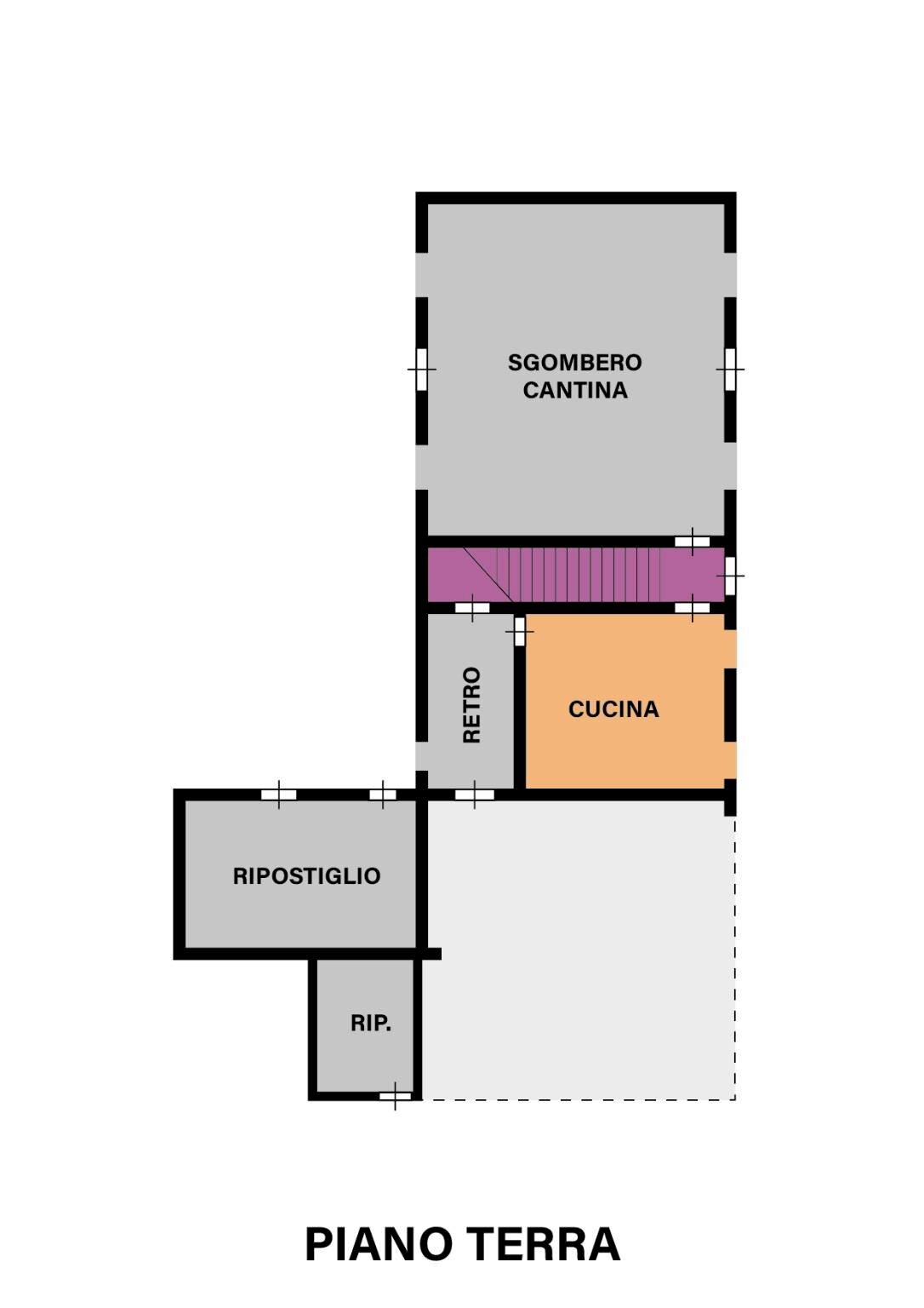 Rustico via Navicella, Forlì - planimetria 1