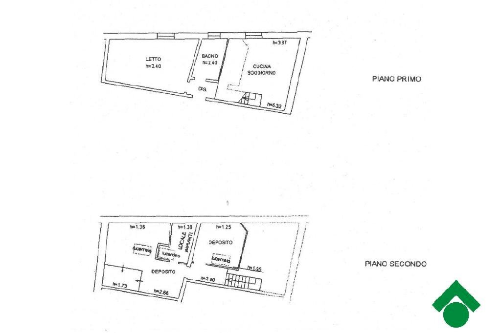 Three-room apartment Piazza Giuseppe Garibaldi, Meldola - floor plans 1