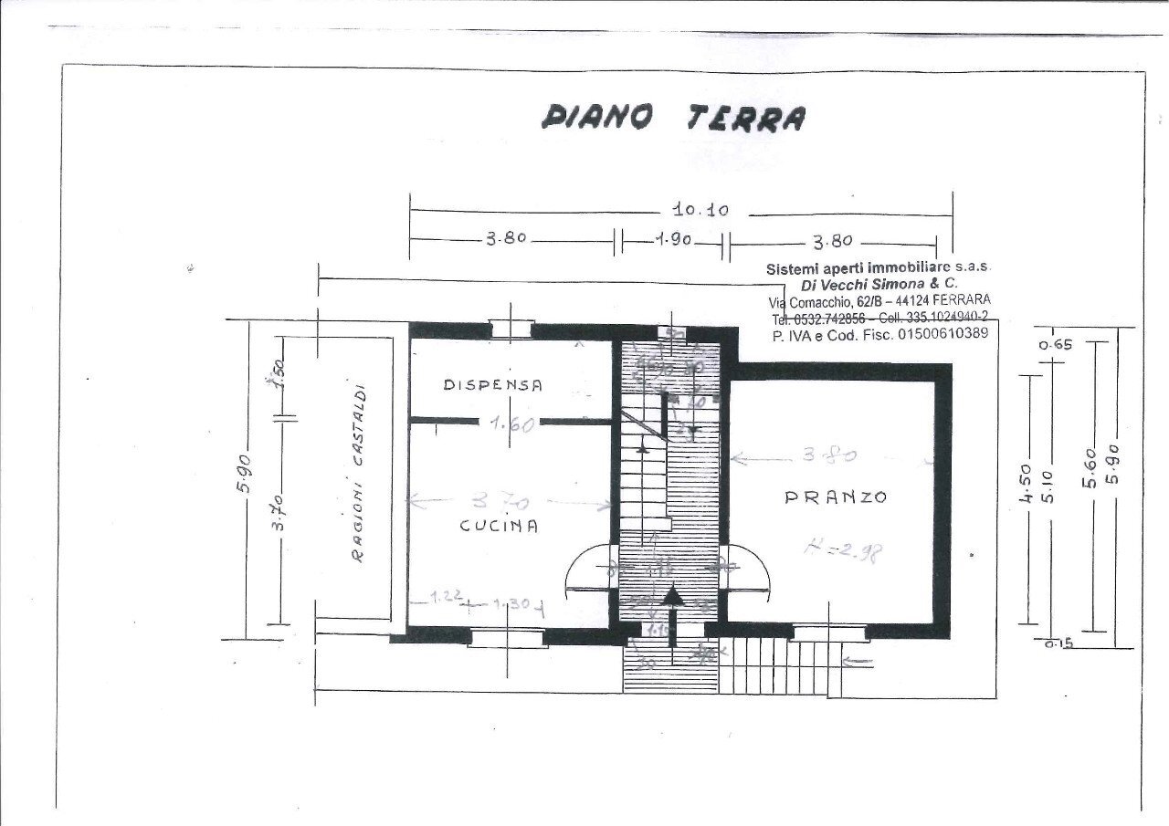 Villa a Schiera Ferrara - planimetria 1