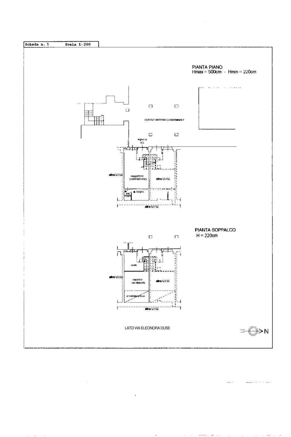 Warehouse via Eleonora Duse, Torino (neighborhood Centro) - floor plans 1