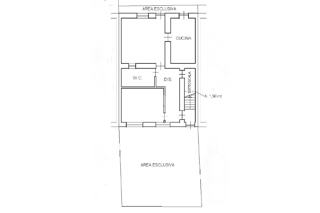 Semi-detached house Via Ghetto, San Francesco al Campo - floor plans 1