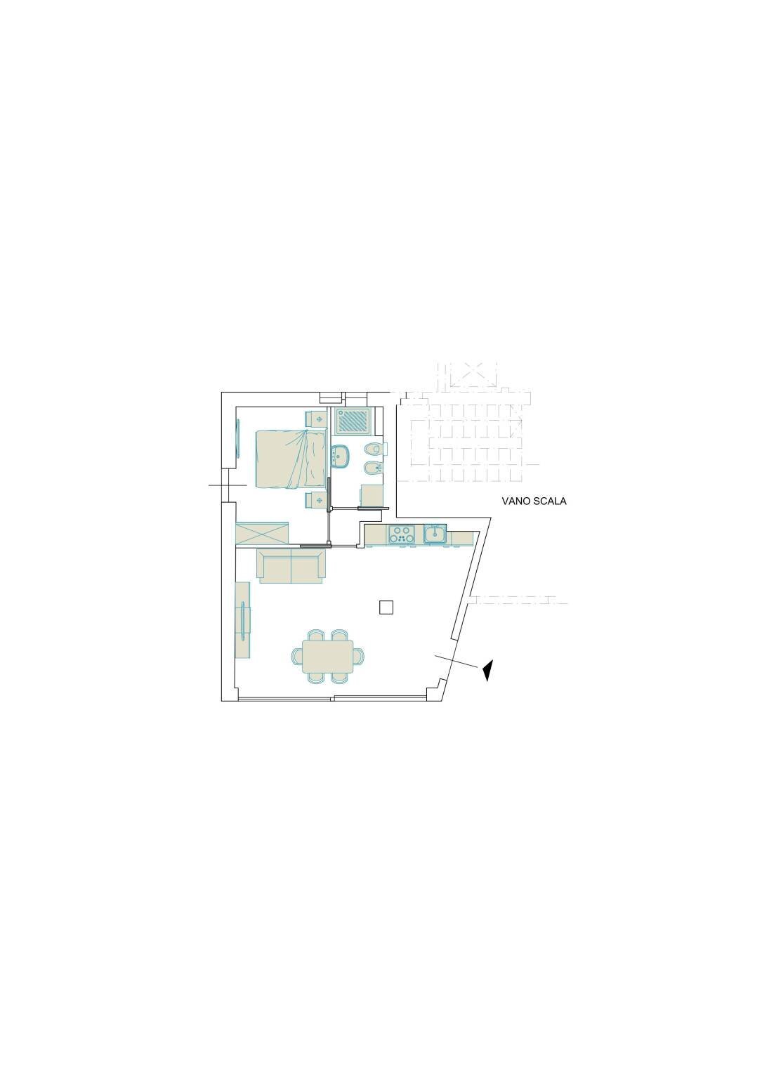 Two-room apartment Frazione Maddalena, Pontechianale - floor plans 1