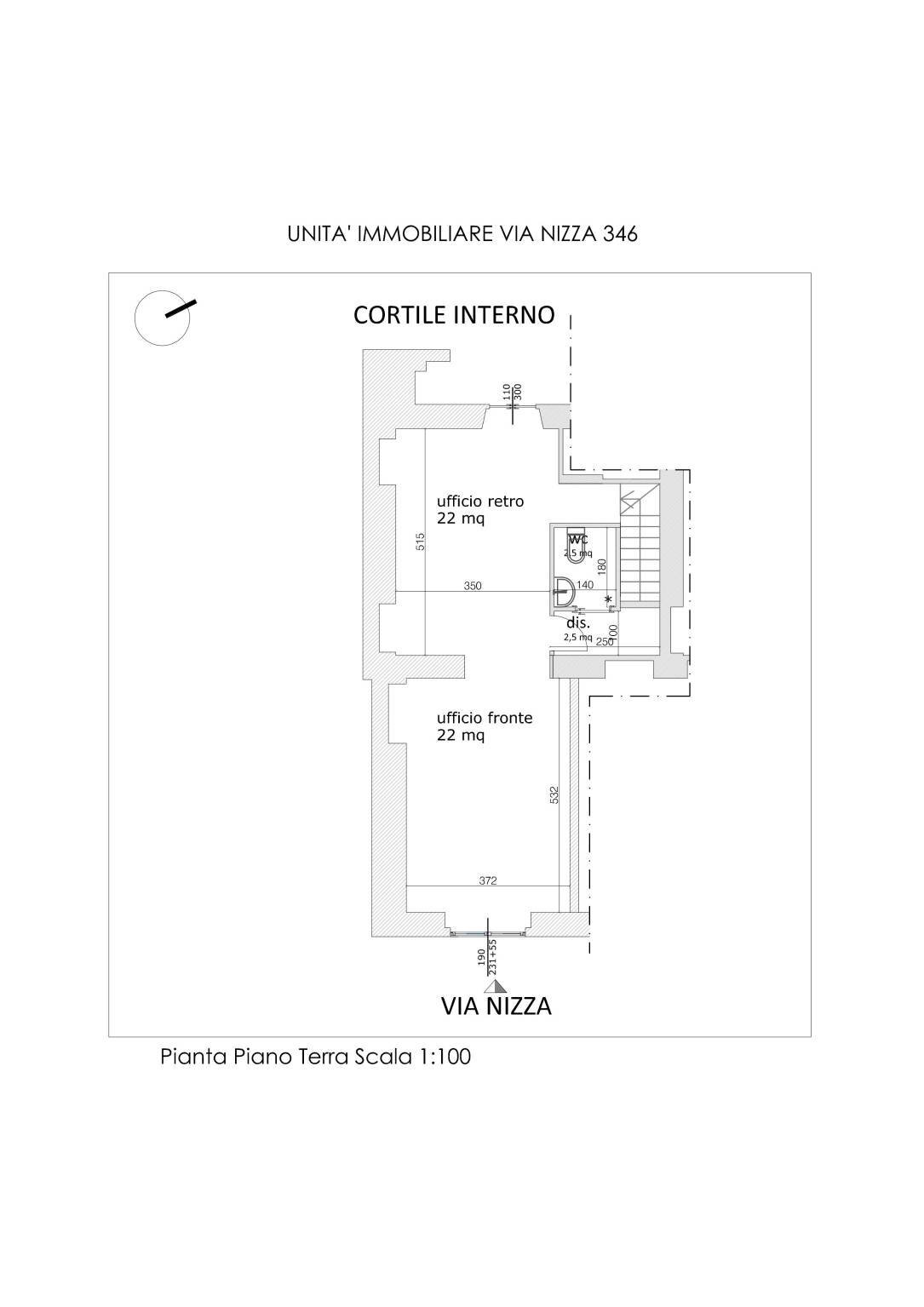 Negozio via Nizza, 346, Torino - planimetria 1