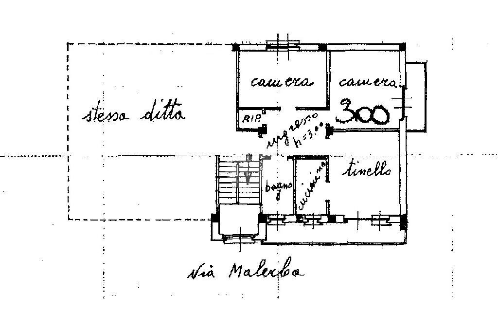 Three-room apartment Via fontana, Traves - floor plans 1